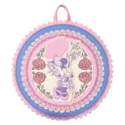 Loungefly Disney Minnie Mouse Floral and Lace 9 inch Faux Leather Mini Backpack