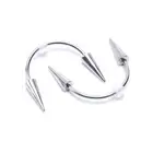 Stainless Steel C Bar Smile Lip Tiger Teeth Nail Vampire Body Piercing Jewel BJ