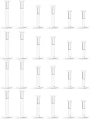 [Yaalozei] 22G 20G 18G Clear Plastic Nose Rings Studs for Surgery Work Sport Hypoallergenic Bioflex Straight Nose Stud Bone Pin Retainer Jewelry Piercing Top Flat 2mm 40PCS