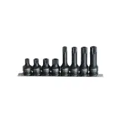 SP Tools 8Pcs 1/2" Drive Impact Bit Socket Rail Set - 44mm 77mm Long Cr-Mo