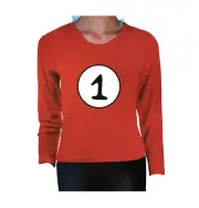 Kids Cat In The Hat Thing 1 Dr Seuss Red Top Party Costume Book Week Childrens - L (10-12 Years Old)
