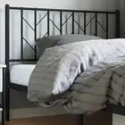 Black Metal King Single Headboard 107 cm Stylish Bed Frame Decor