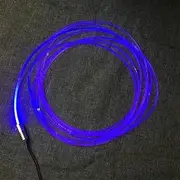 2M 3mm (Diameter) Optical Cable Side Light Strip mini 12V 3W Illuminator LED Aluminum Light Source Engine Home car Atmosphere DIY(Blue)