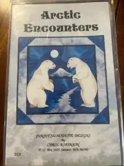 Arctic Encounters Polar Bear Quilt Pattern Sunset Silhouette (ssd313)