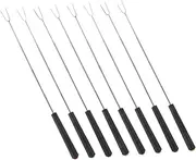 Zerodeko 8pcs Extendable Roasting Sticks Set with Ergonomic Handles Skewers for Marshmallows Hot Dogs and BBQ for Social Gatherings and Outdoor Cooking