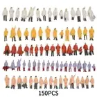 150X Model Trains (1:87) Painted Figures HO Scale Passengers Model People Layout