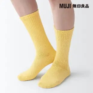 【MUJI 無印良品】女足口柔軟舒適粗織直角襪(共6色)