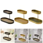 Bathroom Counter Organizer Elegant Stable 2 Layers Perfume Display Stand