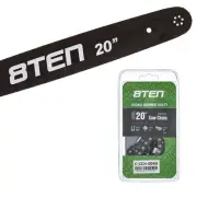 8TEN 20" Chainsaw Guide Bar & Chain .050 3/8 72DL for Stihl 066 044 064 30038921