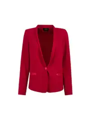 Red Satin Trim Blazer