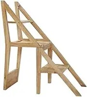 Outdoor Home Dual-Purpose Step Stool,Ladder Nordic Ladder Chair Dual-Purpose Multi-Function Simple Ladder Rack Four-Layer Ascending Chair,a