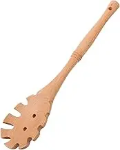 PAMINGONO Elegant Pasta Spoon Kitchen Strainer Noodle Ladle Natural Wood Easy Drain Noodle Colander