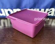 Tupperware Keep Tabs KeepTabs Square Container 10.5 cup / 2.5L Purple Plum New