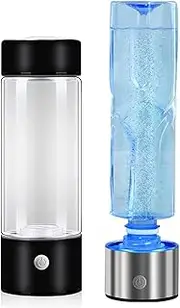 Hydrogen Rich Water Bottle Portable Hydrogen Water Generator Ionizer with SPE Technology 3 Minutes Hydrogen Production Up to 1200-1600 PPB for Home Travel 420 Ml(Red)