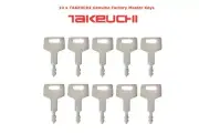 10 x TAKEUCHI Plant Excavator Digger Dumper Genuine Master Keys
