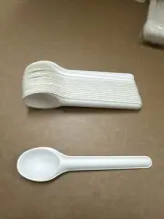 500pk Biopak 15cm spoon Sugarcane compostable takeaway party resturant cafe