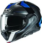 HJC F100 Bios Helmet, black-blue, Size M for Men Black Blue