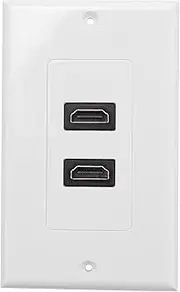 Aswalling 2-Ports Wall Face Plate Panel Outlet 1080p Cover Coupler Socket HOT