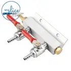 Gas Line Manifold Splitter 2 Output With Check Valve - Keg, Kegerator