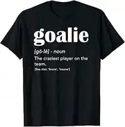 [X.Style] Goalie Gear Goalkeeper Definition Soccer Hockey ds531 T-Shirt Black