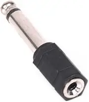 STEREO 3.5mm 1/8" FEMALE to MONO 6.35mm 1/4" MALE - Audio Adapter - Summing L/R