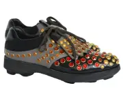 Prada Studded Spazz Lux Runway Shoes SZ 8.5