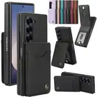 For Samsung Galaxy Z Fold 6 5 4 3 Shockproof Leather Wallet Case RFID Blocking