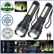 Rechargeable LED Flashlight 400 Lumens 7 Modes Tactical Waterproof High Power