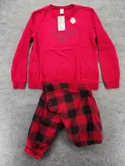 North Pole Pajama Set Womens Small Secret Elf Red