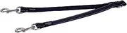 Rogz Classic Dual Use Double Split Dog Lead with Reflective Stitching Black Extra Large