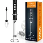 MF02 Rechargeable Milk Frother Handheld Foam Maker Electric Coffee Stainless