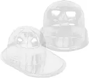 Didiseaon 2pcs Transparent Baseball Cap Shaper for Display and Storage Hat Holder to Prevent Deformation for Tabletop Use for Baseball Caps and Sports Hats