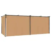 Gazebo with Curtains 6x3 m Taupe Steel vidaXL
