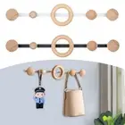 Wall Mounted Coat Rack Wall Hooks behind Door Hooks Wooden Coat Hanger Organizer
