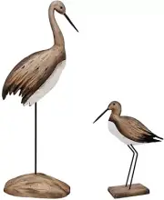 Bird Yard Garden Stake Decorative Crane Yard Stake,Wood Crane Garden Art Decor