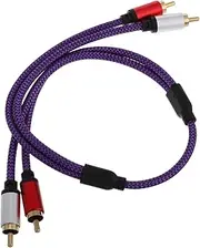 HONITANO Stylish Dark Purple RCA Cable RCA Male to Audio Cable Stereo to Adapter Tv Computer Speaker