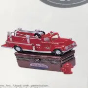 Porcelain Hinged Box PHB Tonka Fire Truck With Hydrant Midwest of Cannon Falls