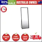 Wooden Full Length Mirror Rectangle Free Standing Black