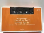 Autumn Markets Metal Lantern String Lights Target 2009 10 Count 9' Leaf New