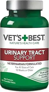 Vet's Best Cat Urinary Tract Supports Cat Supplements | Supports Cat A Healthy Urinary Tract | 60 Chewable Tablets