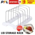 Adjustable Kitchen Bakeware Organiser Rack Baking Tray Cutting Board Lid Storage