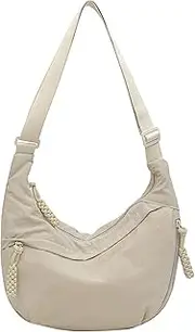 [GUSXPPD] Women's Half Moon Crossbody Shoulder Bag, Nylon Crossbody Bag, Hobo Halfmoon Bag, Crossbody Bag, Shoulder Bag, Half Moon Shoulder Bag, Dumpling Shoulder Bag with Adjustable Shoulder Strap
