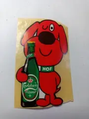Carlsberg Hof Pilsner Sticker Denmark Red Dog