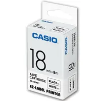 在飛比找momo購物網優惠-【CASIO 卡西歐】標籤機專用色帶-18mm白底黑字(XR