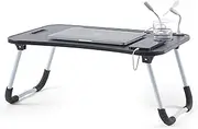 Nestl Foldable Lap Desk - Portable Laptop Stand for Bed, Couch, Work, Reading & Writing, Lap Table with USB Ports, Large Laptop Tray
