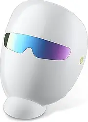 Face Mask Light Therapy, 7 Led Light Therapy Facial Skin Care Masks with Wireless Remote Control Design and Soft Silicone Strap, Deep Hydration, for Reduce Wrinkles Acne