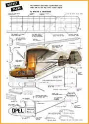 Model Airplane Plans (FF): OPEL RAK-1 Rocket Plane 28" Jetex Glider (Musciano)
