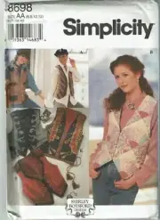 Simplicity 8698 Sewing Pattern Misses Vest Size 6-12