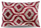 Canvello Decorative Gray Pink Geometric Throw Pillow Down Feather Filled - 16x24