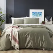 Park Avenue Natural Bamboo Cotton 500 Thread Count Jade Quilt Cover Set